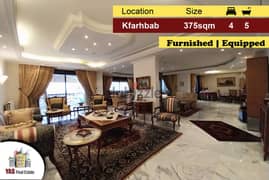 Kfarhbab 375m2 | Furnished/Equipped | Partial Sea View | Decorated|IVK 0