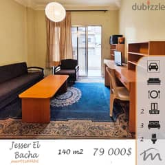 Jisr El Bacha | 140m2, 3 Bedrooms | 2 Balconies | Elevator & Parking