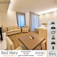 Beit Mery | Furnished/Equipped/Decorated 1 Bedroom Apart | High End