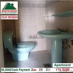 98,000$ Cash Payment!! Apartment for sale in Zouk Mosbeh!! 0