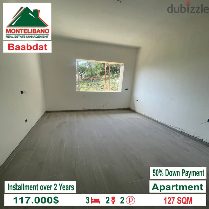 Apartment Under Constraction for sale in Baabdat!! 1