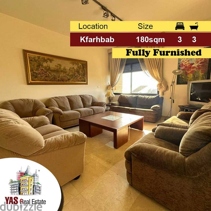 Kfarhbab 180m2 | Furnished | Quiet Street | Luxury | KA | 0