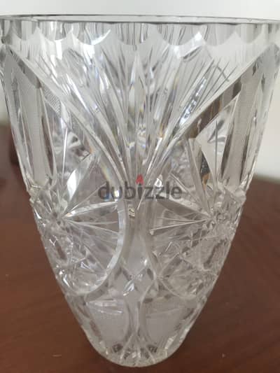 Vase crystal bohemia czeck size 25 cms