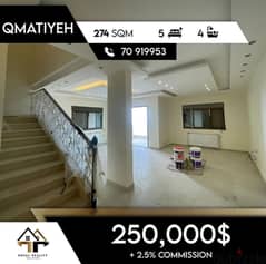 Apartment For Sale in Aley  -Qmatie شقة للبيع في عالي 0