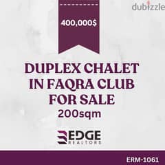 Luxurious Duplex in Faqra Club for Sale