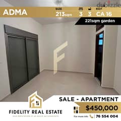 Apartment for sale in Adma CA16