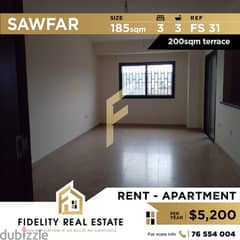 Apartment for rent in Sawfar FS31 0