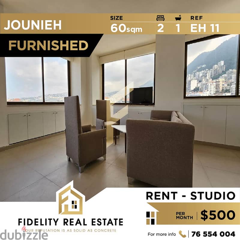 Studio for rent in Jounieh EH11 0