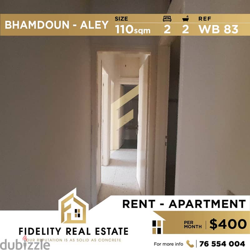 Apartment for rent in Aley WB83 0