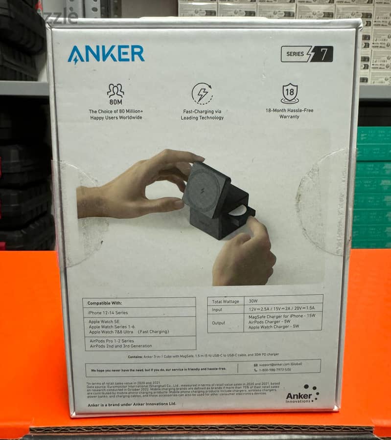 Anker 3 in 1 cube with magsafe seires 7 0