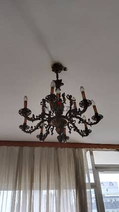Antique bronze chandeliers