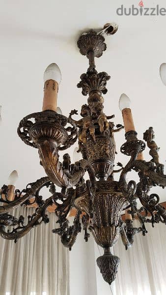 Antique bronze chandeliers 1