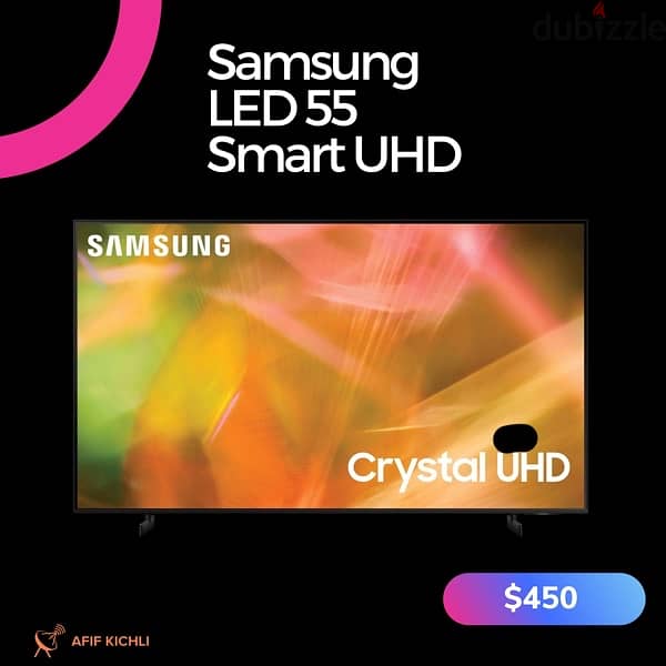 Samsung LED 50/55 Smart UHD كفالة شركة 0
