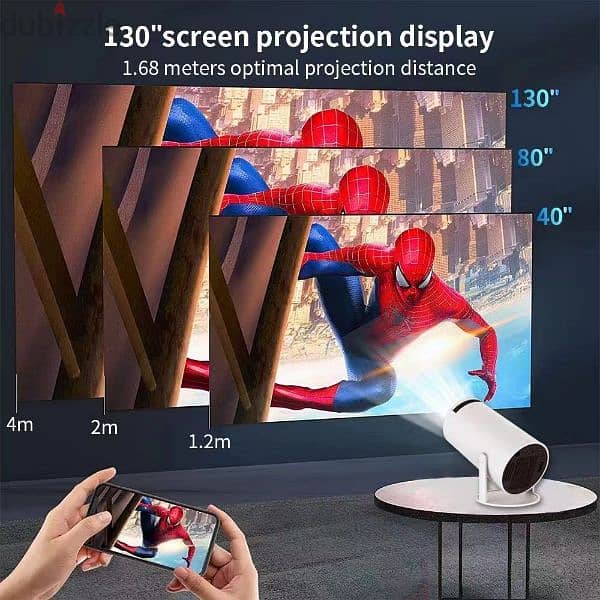 4k android flexible projector hy300 2