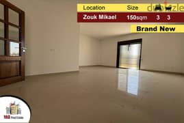 Zouk Mikael 150m2 | 60m2 Terrace | Brand New | Killer View | EH | 0