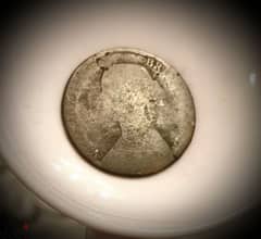 1860's England Q. Victoria half penny low grade bronze coin