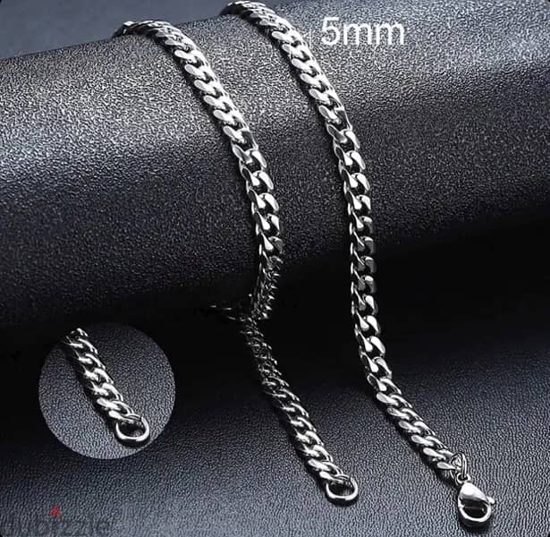 Stainless steel necklace for men and women, length 60cm 4