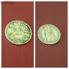 1898-B Silver Switzerland half franc 2.5g (. 835) KM#23 0
