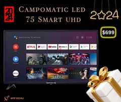 Campomatic LED 32-43-50-55-65-75 Smart UHD كفالة شركة
