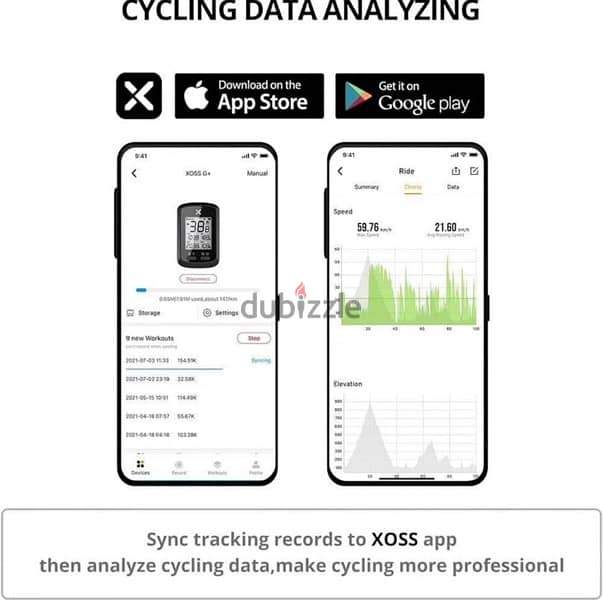XOSS G+ GPS Bike Computer, Bluetooth 3