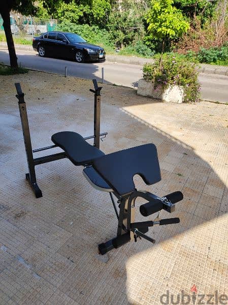 squat rack, bench press, biceps 1