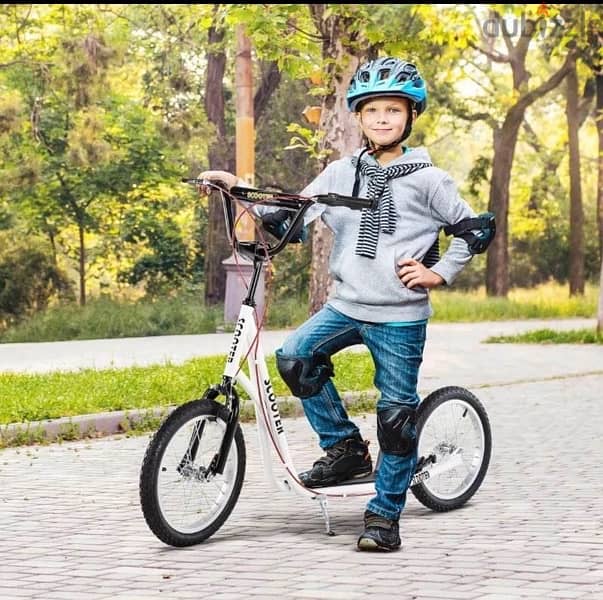 HOMCOM Kick Scooters for Kids with Adjustable Height, Anti-Slip Deck 2