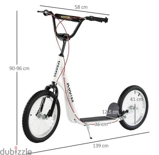 HOMCOM Kick Scooters for Kids with Adjustable Height, Anti-Slip Deck 2