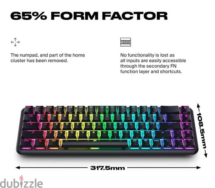 FNATIC STREAK65 - Compact RGB 60 Gaming Mechanical Keyboard 1