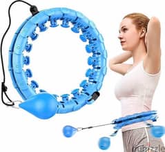Fitness Hoop Weighted for Exercise, 24 Detachable Knots Abdomen