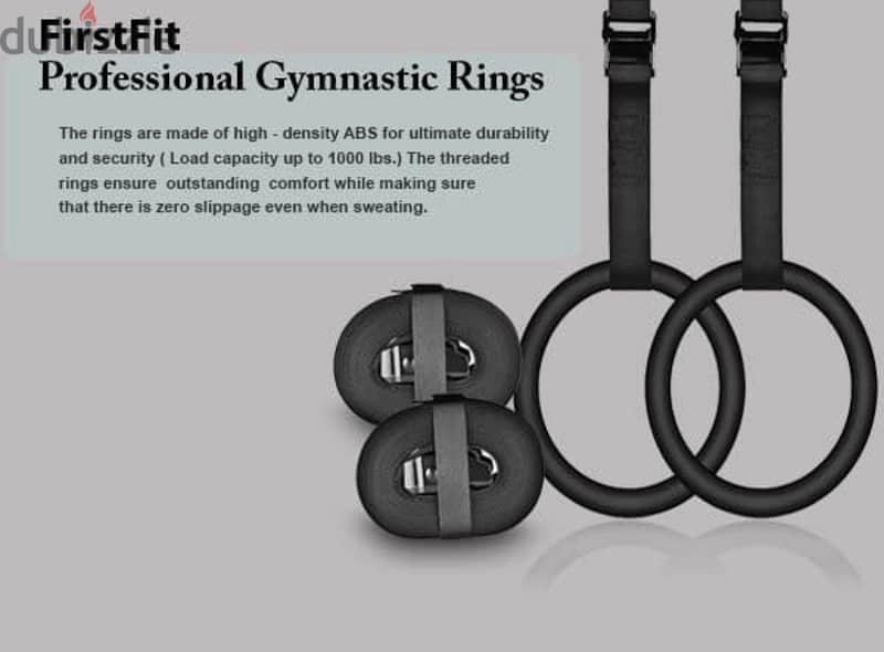 ABS Gymnastics Ring With Adjustable Straps For Crossfit 1