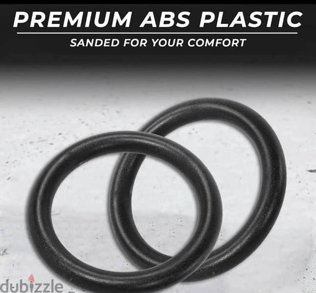 ABS Gymnastics Ring With Adjustable Straps For Crossfit 4