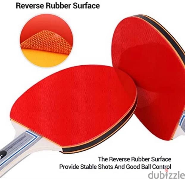Sportneer Table Tennis Set, Red and Black Double-Sided Table Tennis 2