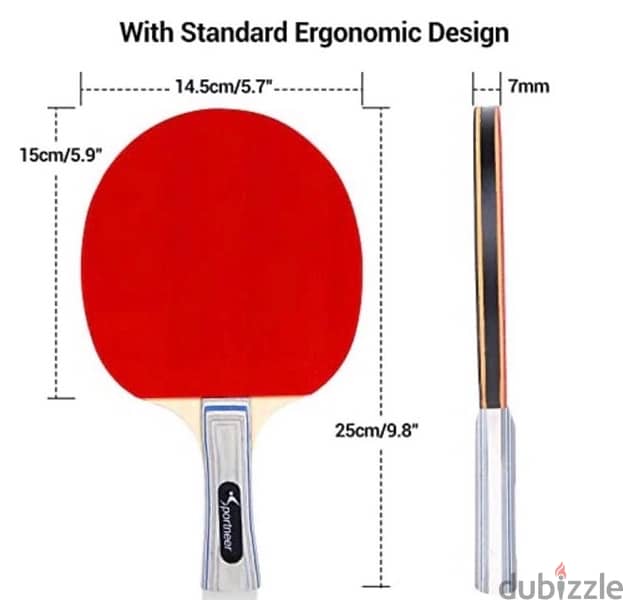 Sportneer Table Tennis Set, Red and Black Double-Sided Table Tennis 5