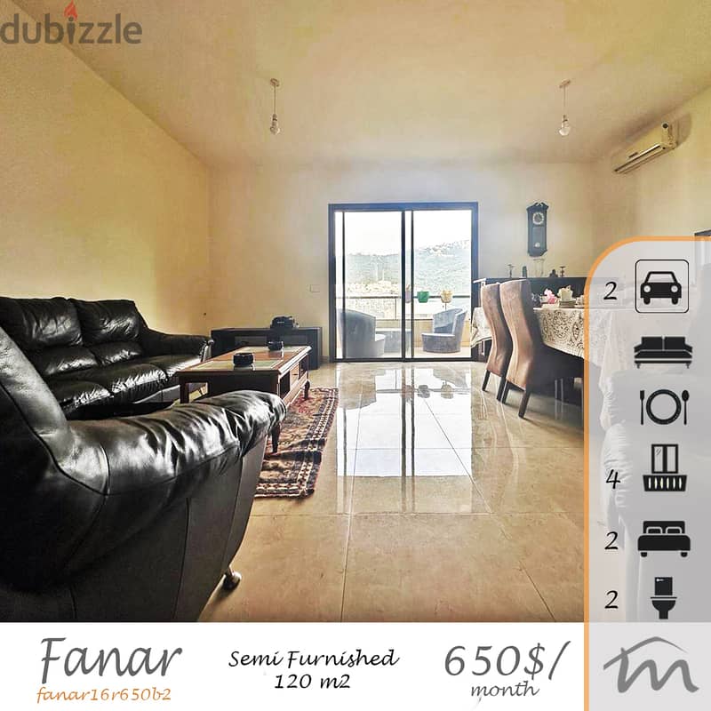 Fanar | Semi Furnished 120m² | Building Age 10 | 2 Underground Parking 0