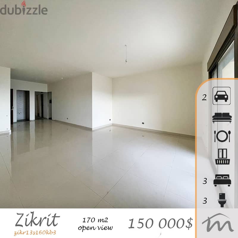 Zikrit | Brand New 3 Bedrooms Ap | Huge Balcony | Title Deed | 170m² 0