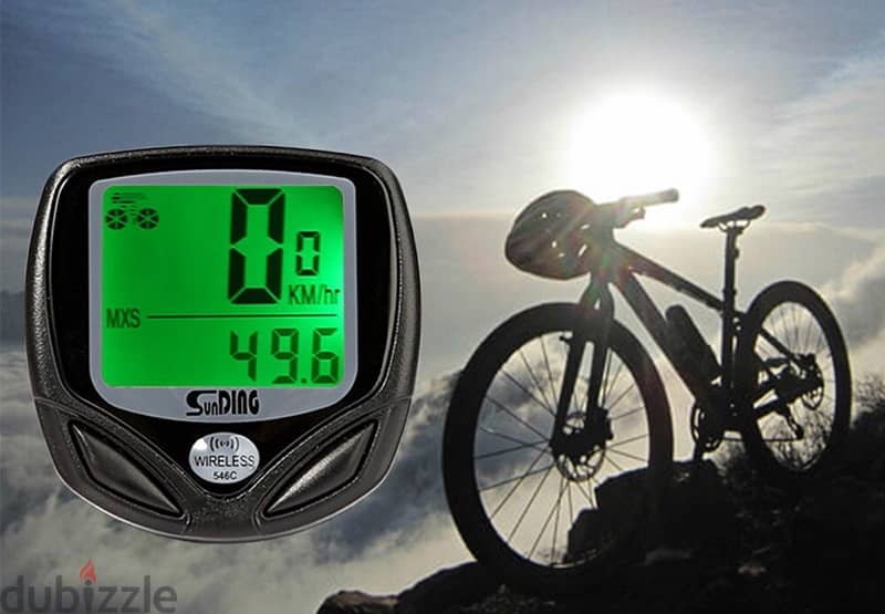 SD – 546 °C Waterproof Wireless LCD Backlight Bike Computer Odometer 1