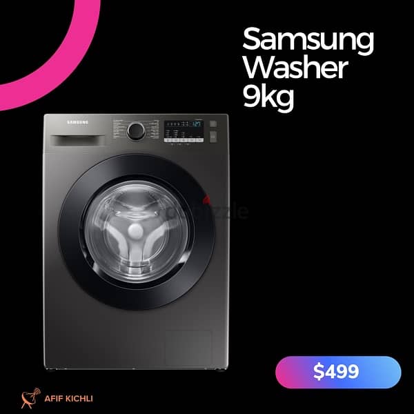 Samsung 8kgs & 9kgs Inverter Washing Machine كفالة شركة 0