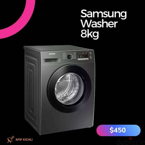 Samsung 8kgs & 9kgs Inverter Washing Machine كفالة شركة 1