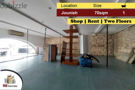 Jounieh 70m2 | Shop | Rent | Luxury | Well Maintained | IV AC |