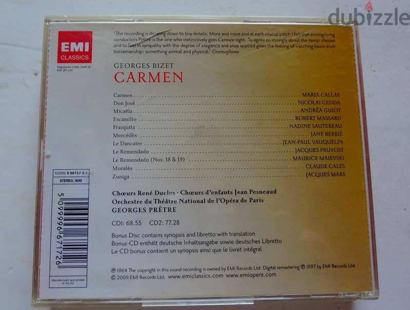 Carmen opera on 2 cds 2