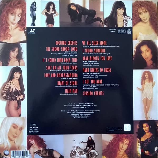 Cher "the video collection" Laserdisc 1