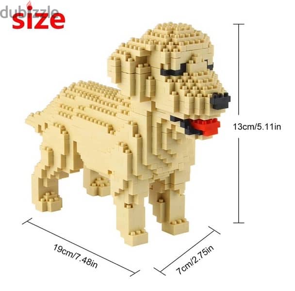 Larcele Micro Dog Building Blocks Mini Pet Building Toy Bricks,950 pcs 1