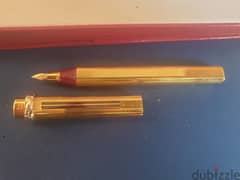 VINTAGE CARTIER VENDOME TRINITY FOUNTAIN PEN GOLD PLATED WITH BOX