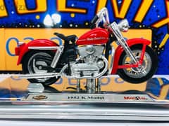 1/18 diecast motorcycle Harley Davidson K Model 1952 Series 27 RED