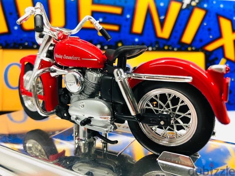 1/18 diecast motorcycle Harley Davidson K Model 1952 Series 27 RED 3