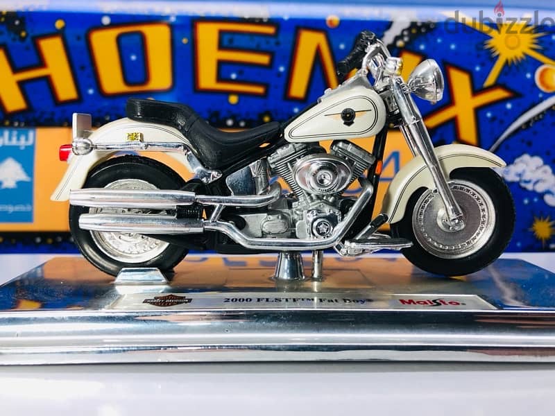 1/18 diecast motorcycle Harley Davidson FLSTF Fat Boy (Series #10) 1
