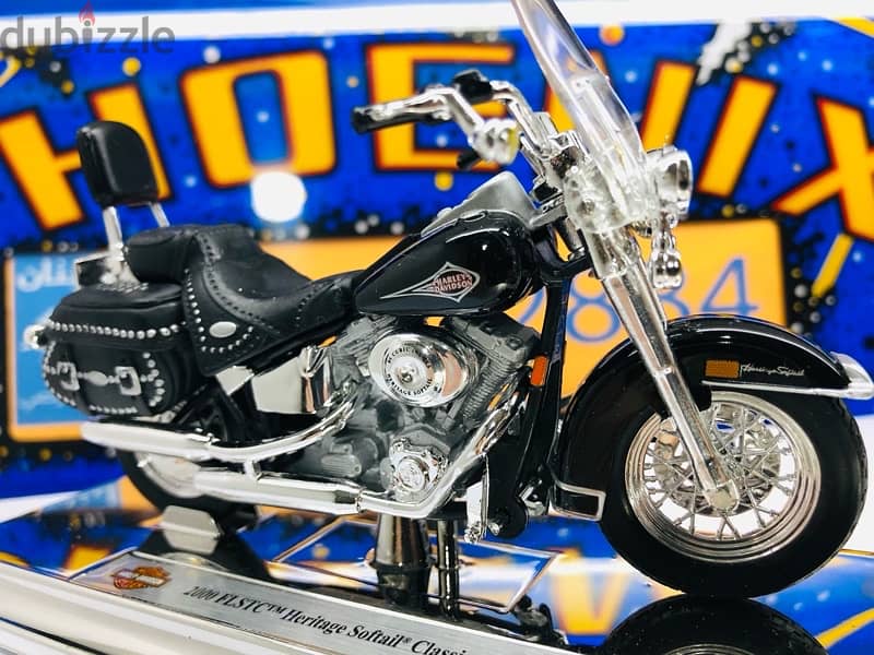 1/18 diecast motorcycle Harley Davidson FLSTC Heritage Softail 2