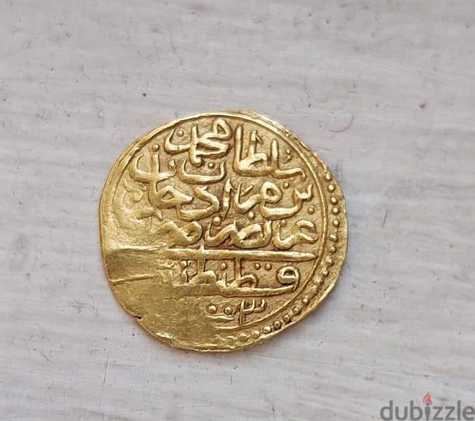 عملة عثمانية ذهب لسلطان محمد بن مراد lOttoman Gold coin 3.4 gr 1003 AH 1