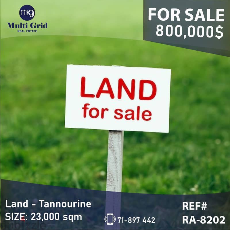 Land for Sale in Tannourine, 23 000 m2, أرض للبيع في تنورين 0