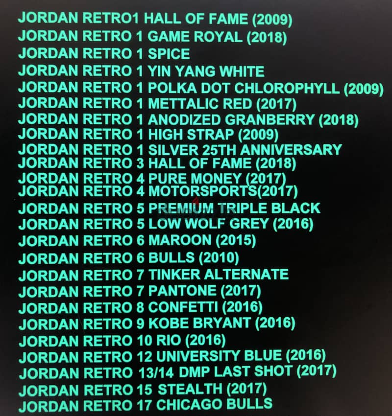 Jordan Retro Huge Collection Of 20 years 15